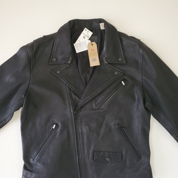 $498 Levis Genuine Leather Motto Jacket Sz M or XL - Picture 4 of 6